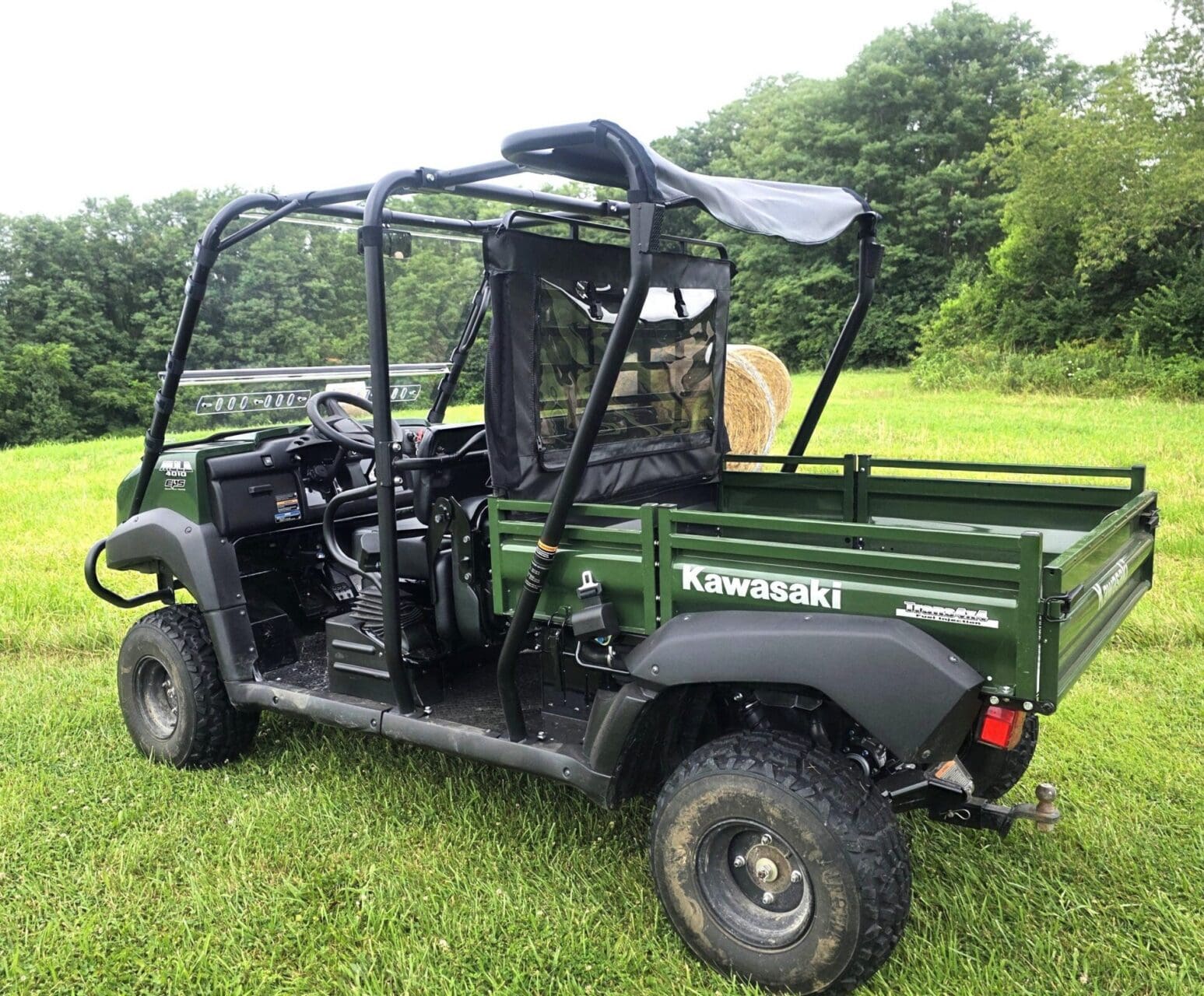 Kawasaki Mule 4000/4010 Trans - Soft Back Panel with Mesh/Vinyl Window - Image 4