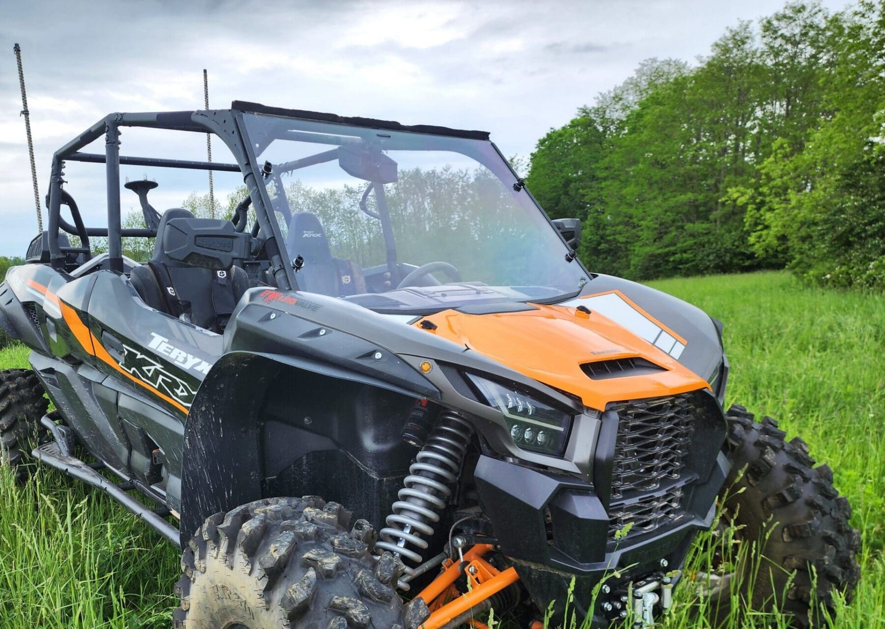 Kawasaki Teryx KRX Crew - 1 Pc Scratch-Resistant Windshield - Image 2