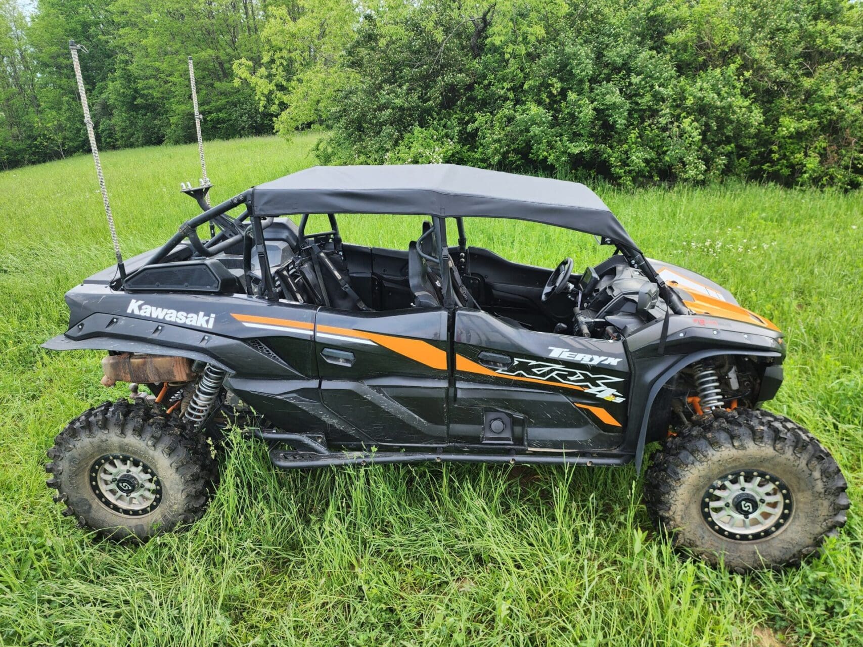 Kawasaki Teryx KRX Crew - Canvas Top for Hard Windshield - Image 2