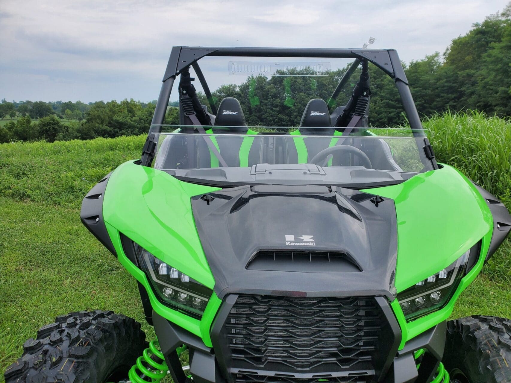 Kawasaki Teryx KRX Crew - Scratch-Resistant Half Windshield - Image 2