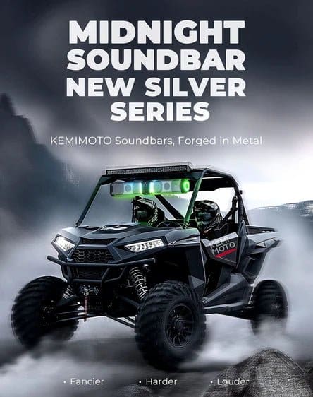 Kemimoto - 32-inch 6-Speaker Midnight S80 Aluminum RGB Silver Sound Bar - Image 12