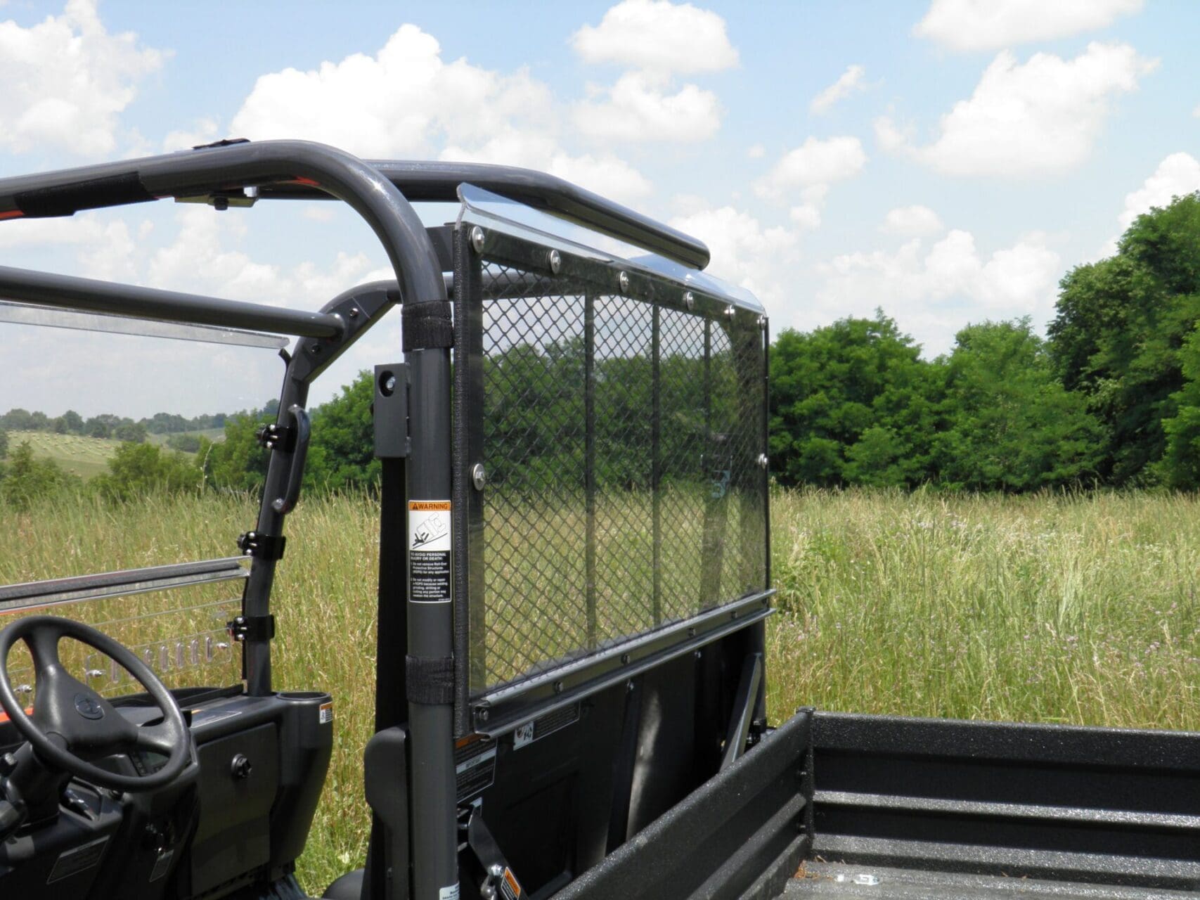 Kubota RTV XG850 (Sidekick) - 1 Pc Lexan Back Panel - Image 2