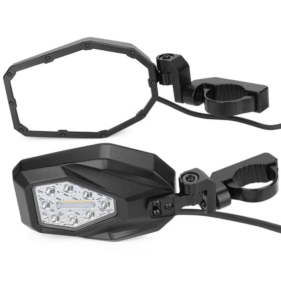 Mirrors with LED Turn Signal Lights For RZR - Image 2