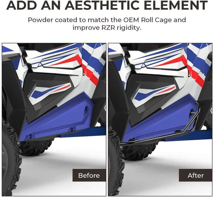 Nerf Bars Rock Sliders For Polaris RZR XP 1000/ XP Turbo - Image 5