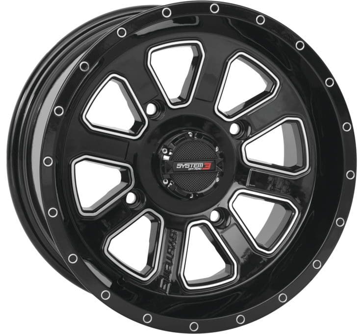 SYSTEM 3 | ST-4 | BLACK + MACHINED - 14X7 - 4/156 - 4+3