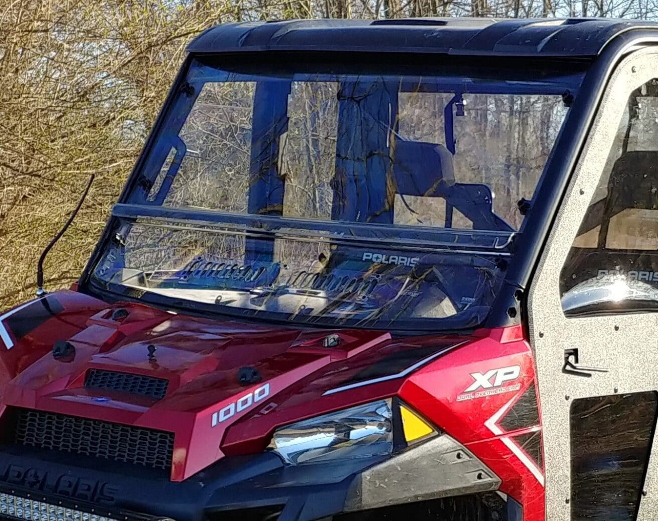 Red Polaris XP 1000 side-by-side UTV