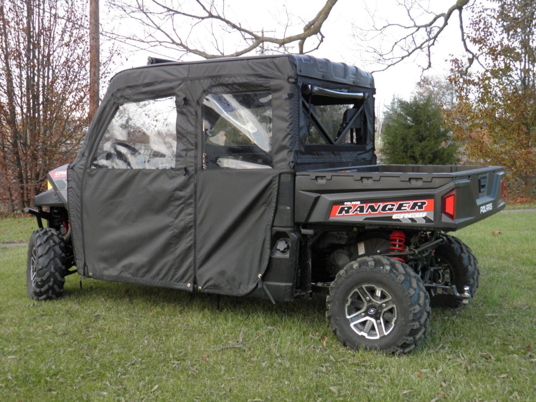 Polaris Ranger Crew Mid Size 570 - 4 Passenger - BLACK Door/Rear Window Combo - Image 2