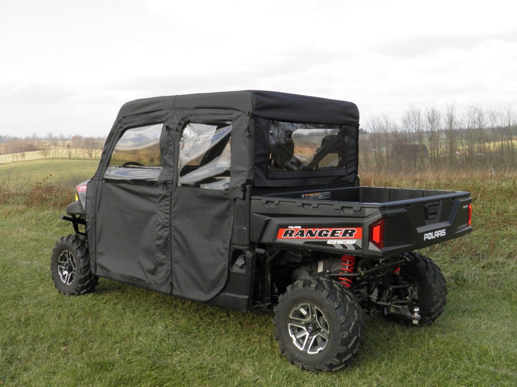 Polaris Ranger UTV with soft cab enclosure