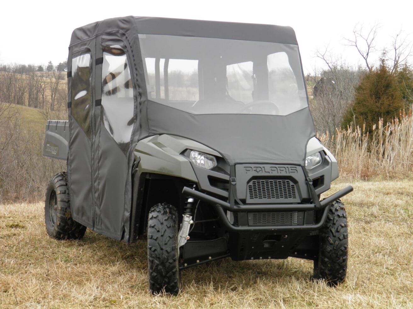 Utility side-by-side UTV with enclosed cab