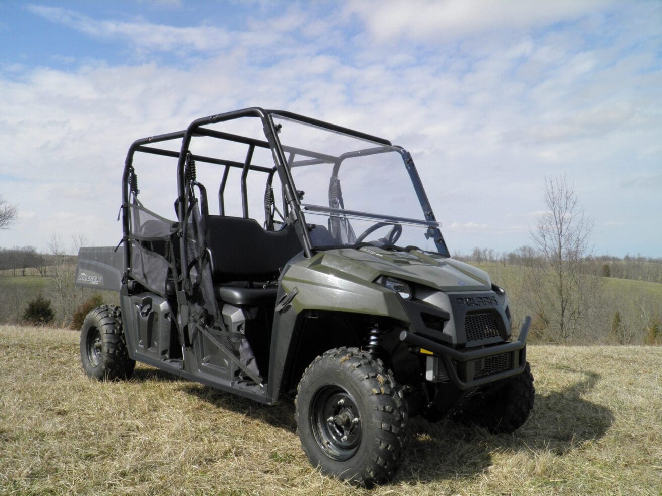 2011-2014 Polaris Ranger Mid-Size Crew - 2 Pc Scratch-Resistant Windshield