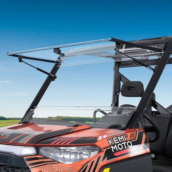 Polaris Ranger XP 900/1000/Crew Scratch-Resistant 2-in-1 Flip Windshield
