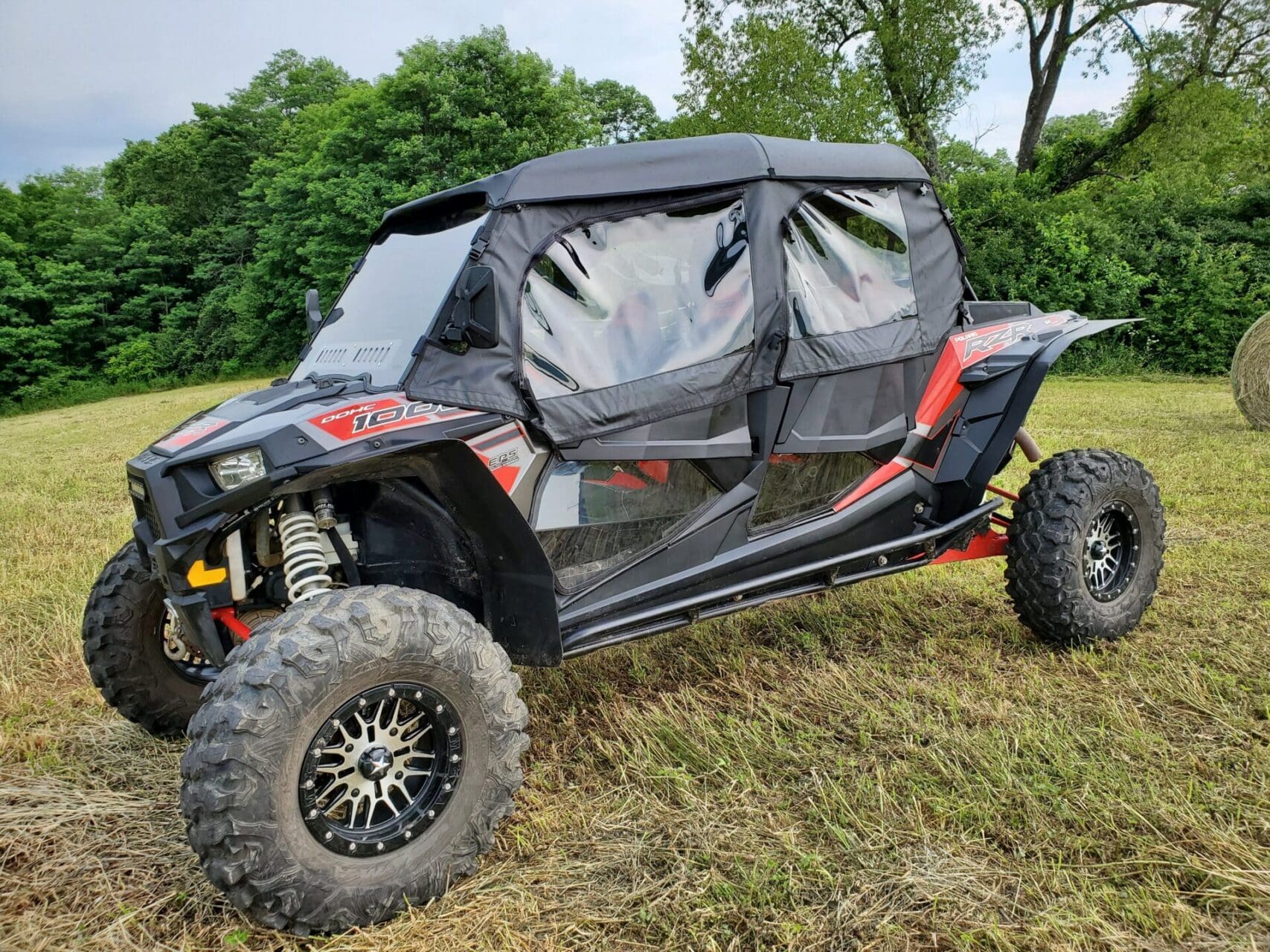Four seat UTV with soft cab enclosure