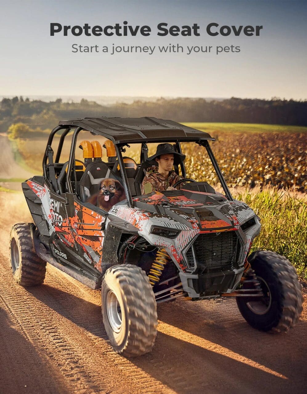 Seat Covers Water-Resistant 1680D for Polaris RZR XP 1000/Turbo 2014-2023 - Image 5