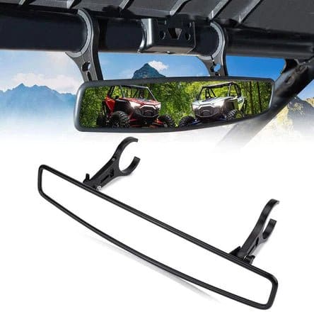 Side Mirrors and Rear Mirror with 1.75" to 2" Roll Bar Cage - Image 5
