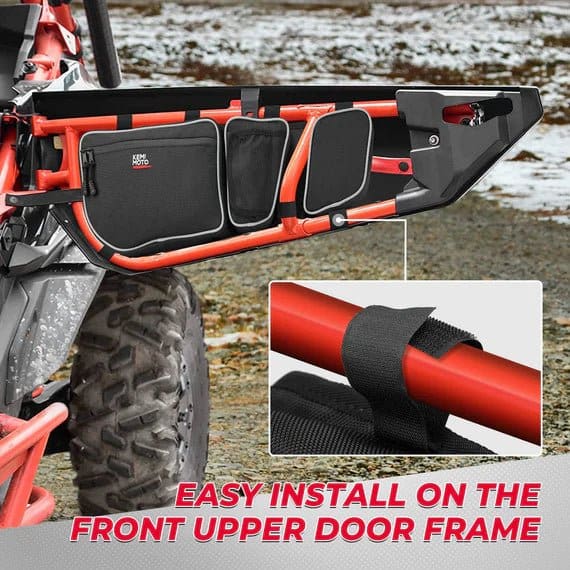 Storage Door Bags with Removable Knee Pad for Can Am Maverick X3 - Image 4