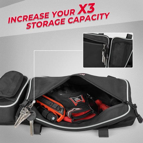 Storage Door Bags with Removable Knee Pad for Can Am Maverick X3 - Image 5