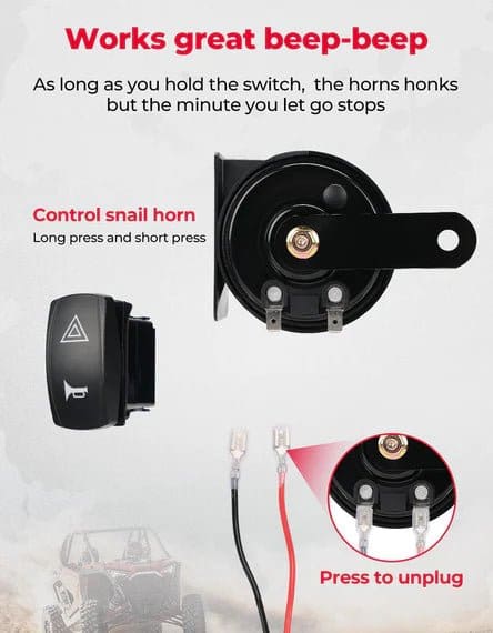 Universal Plug & Play Turn Signal Kit With Rocker Switch & 105D Horn - Image 7
