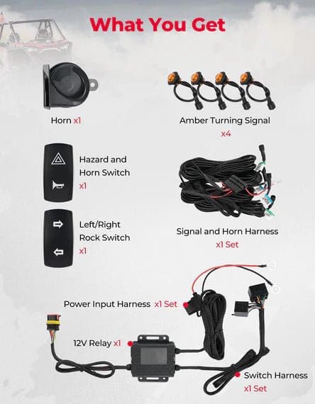 Universal Plug & Play Turn Signal Kit With Rocker Switch & 105D Horn - Image 8