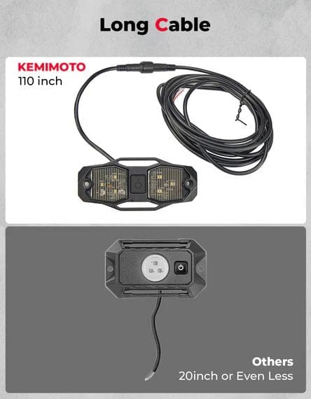 UTV Aluminum Waterproof Dome Interior Lights 600mAh Rechargeable for 1.5"-2" Roll Bar - Image 7
