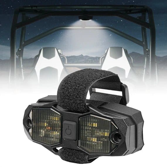 UTV Aluminum Waterproof Dome Interior Lights 600mAh Rechargeable for 1.5"-2" Roll Bar