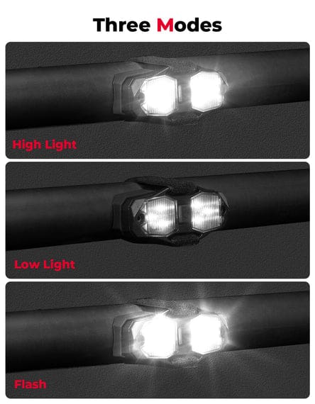UTV Aluminum Waterproof Dome Interior Lights 600mAh Rechargeable for 1.5"-2" Roll Bar - Image 2
