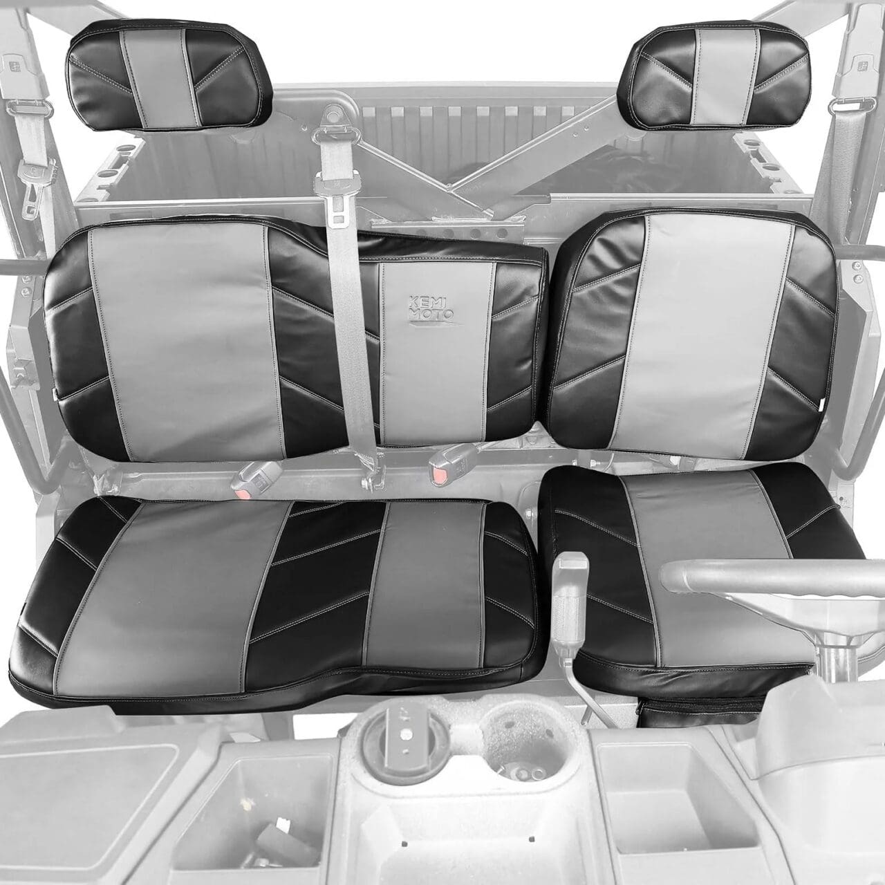 UTV Leather Seat Covers with Pocket for Polaris Ranger XP 1000/Crew - Image 7