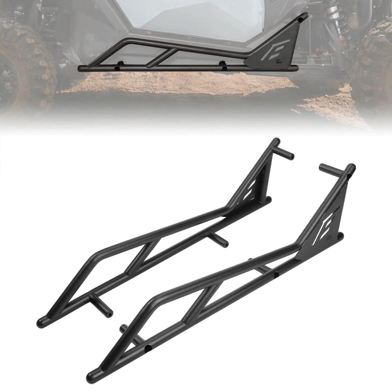 UTV Nerf Bars Rock Sliders with Step Function for Polaris RZR 2020-2025