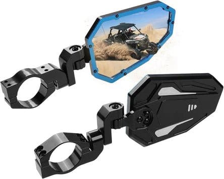 UTV Rear View Side Mirrors for Can Am Maverick X3/ RZR w/ 1.75"-2" roll bar (1 pair) - Image 6