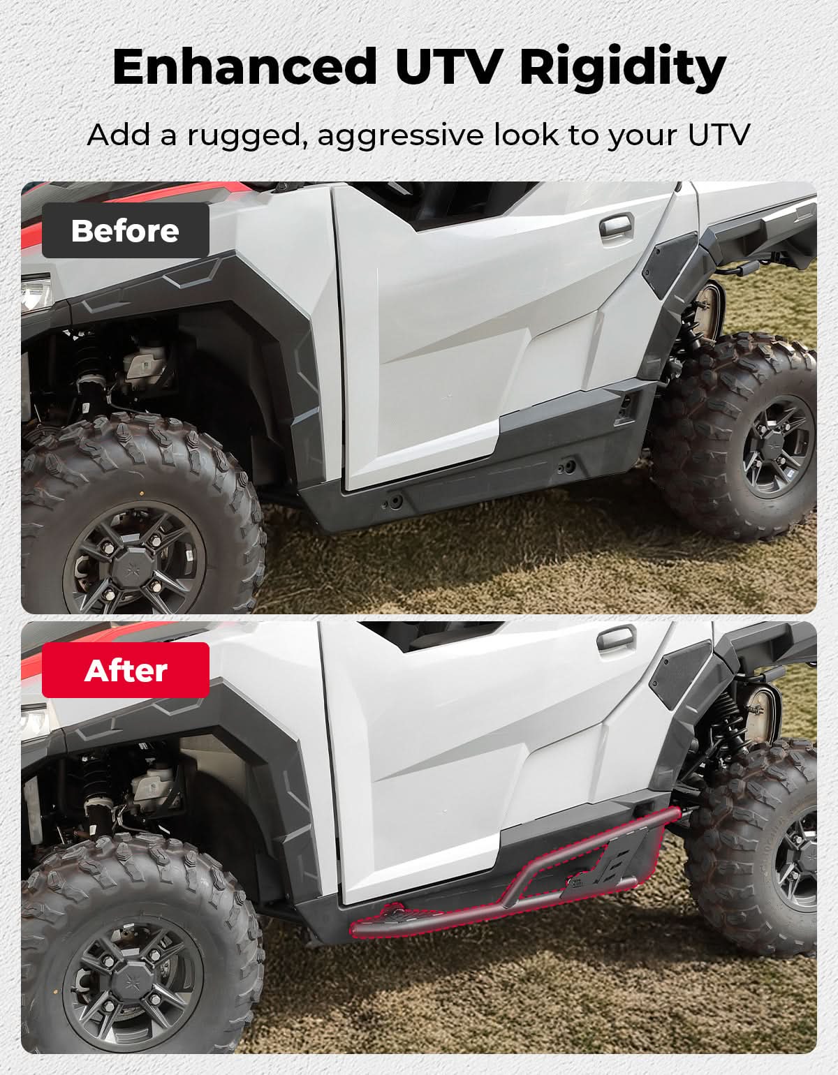 UTV Rock Sliders Nerf Bar for Polaris General 1000/ General XP 1000, 2016-2025 - Image 7