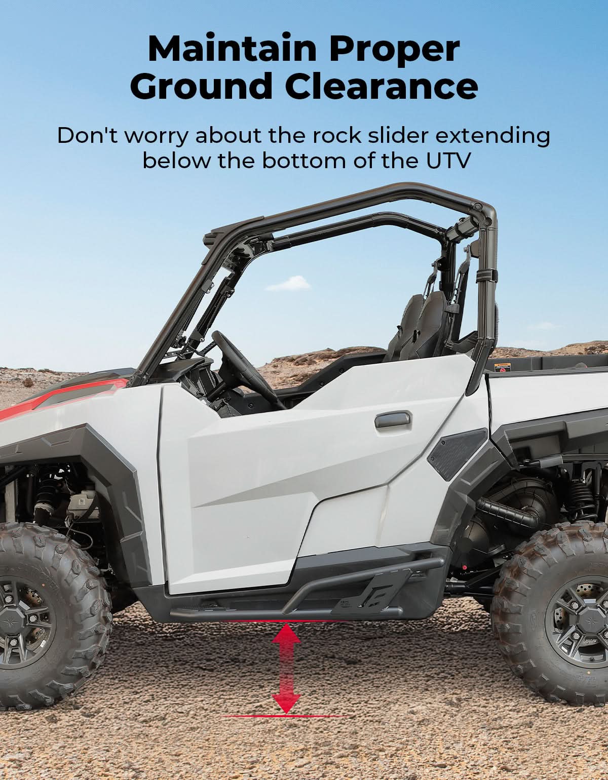UTV Rock Sliders Nerf Bar for Polaris General 1000/ General XP 1000, 2016-2025 - Image 6
