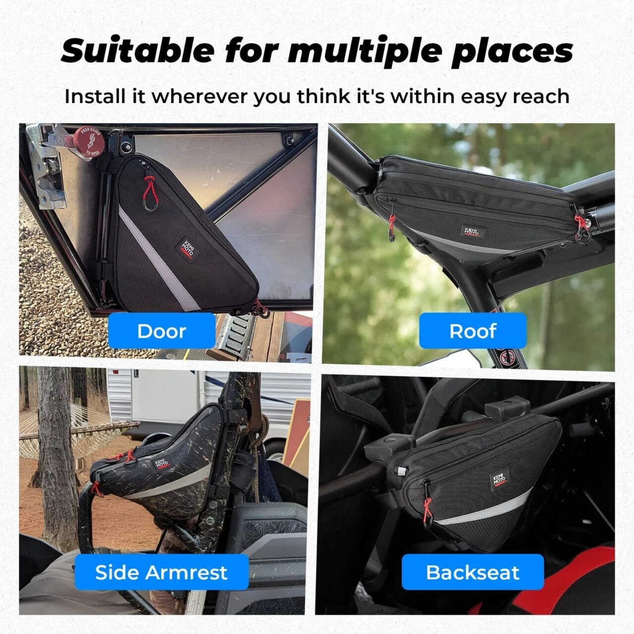 UTV Roll Bar Triangle Storage Bag - Image 6
