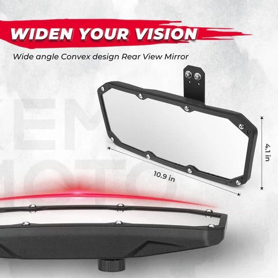 UTV Side Mirrors and Center Mirror for Ranger 500 570 900 1000 XP w/Pro-Fit tube cages - Image 5