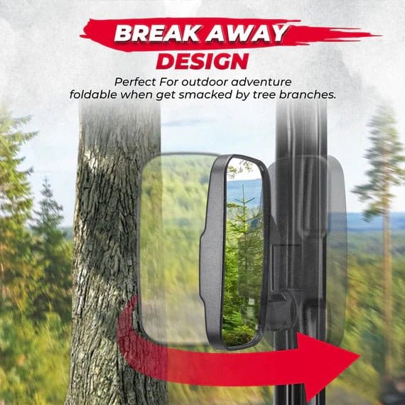 UTV Side Mirrors and Center Mirror for Ranger 500 570 900 1000 XP w/Pro-Fit tube cages - Image 4