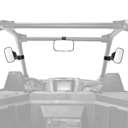 UTV Side Mirrors and Center Mirror with 1.6" to 2" Roll Bar Cage - Image 7