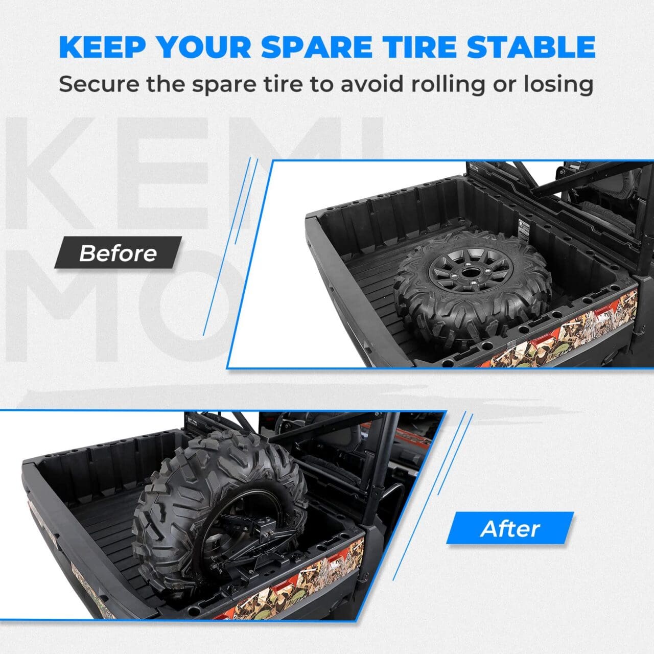 UTV Spare Tire Mount for Polaris Ranger 500 1000 XP 1000 - Image 2