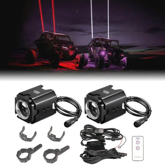 UTV Spot Beam Pod Lights w/ 1.5''-2'' Tube Clamp Kit for Can-Am Polaris CFMOTO