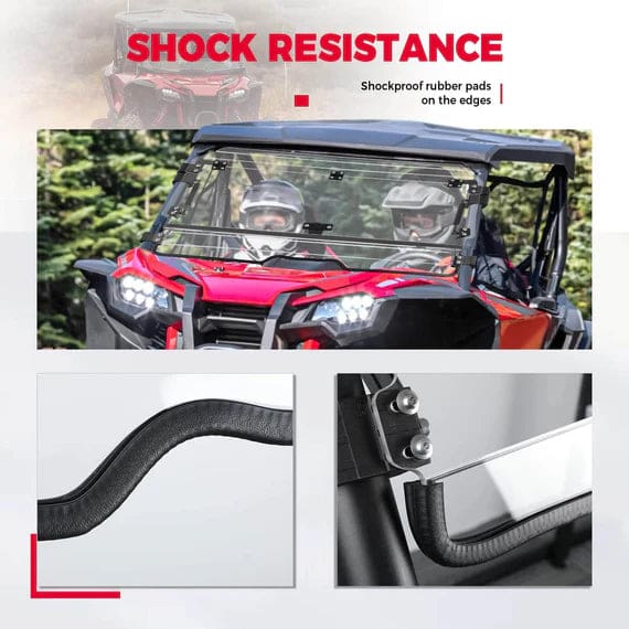 Honda Talon 1000X/1000R/1000X-4 Scratch-Resistant 3-in-1 Flip Windshield - Image 5