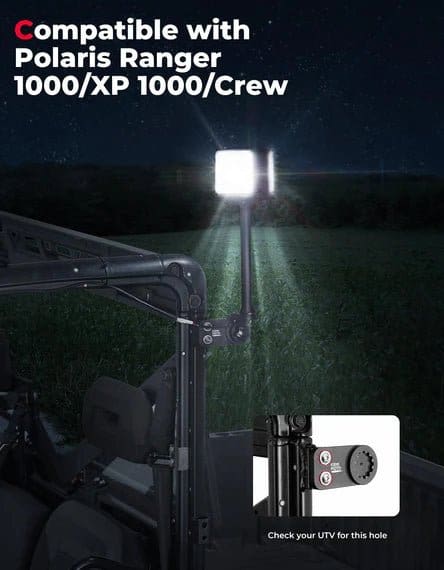 Work Light LED Spotlight for Polaris Pro XD/ Ranger 1000/ XP 1000 2018-2025 - Image 6